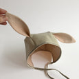 linen baby bunny bonnet