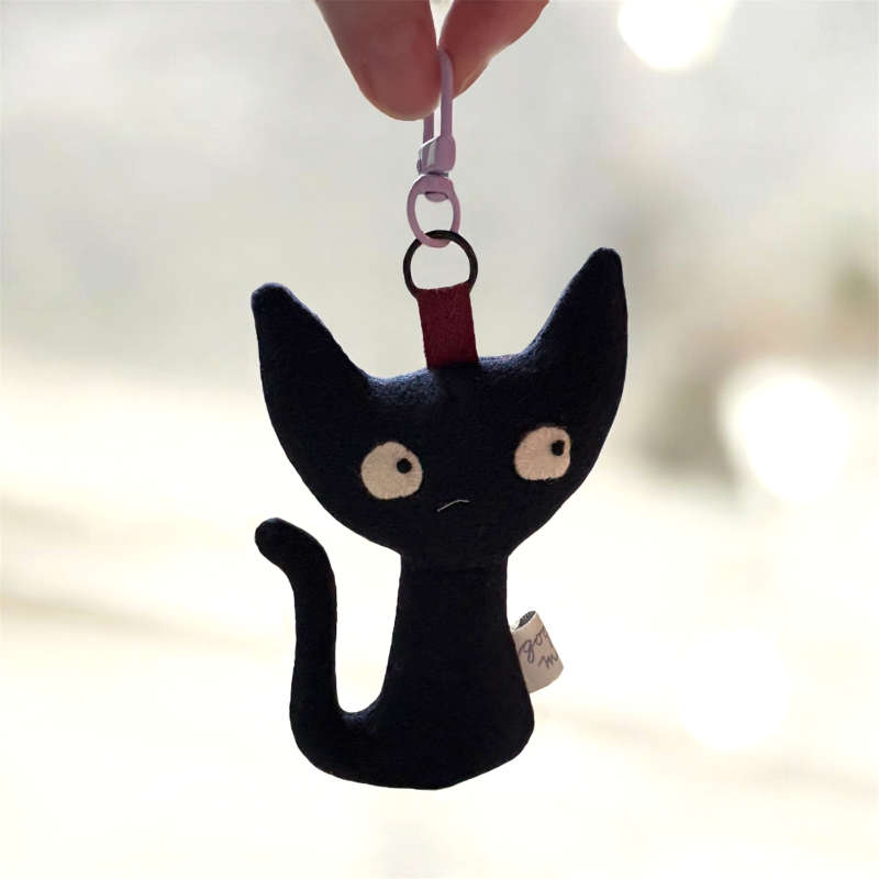 halloween kitty bag charm