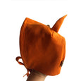 linen baby fox bonnet