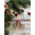woodland mushroom and acorn holiday ornaments
